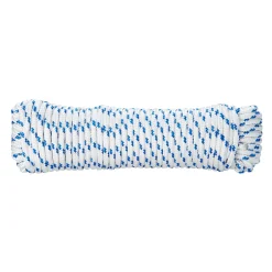 Corde tressée en polypropylène blanche et bleue ø6 mm, 20 m-Diall New
