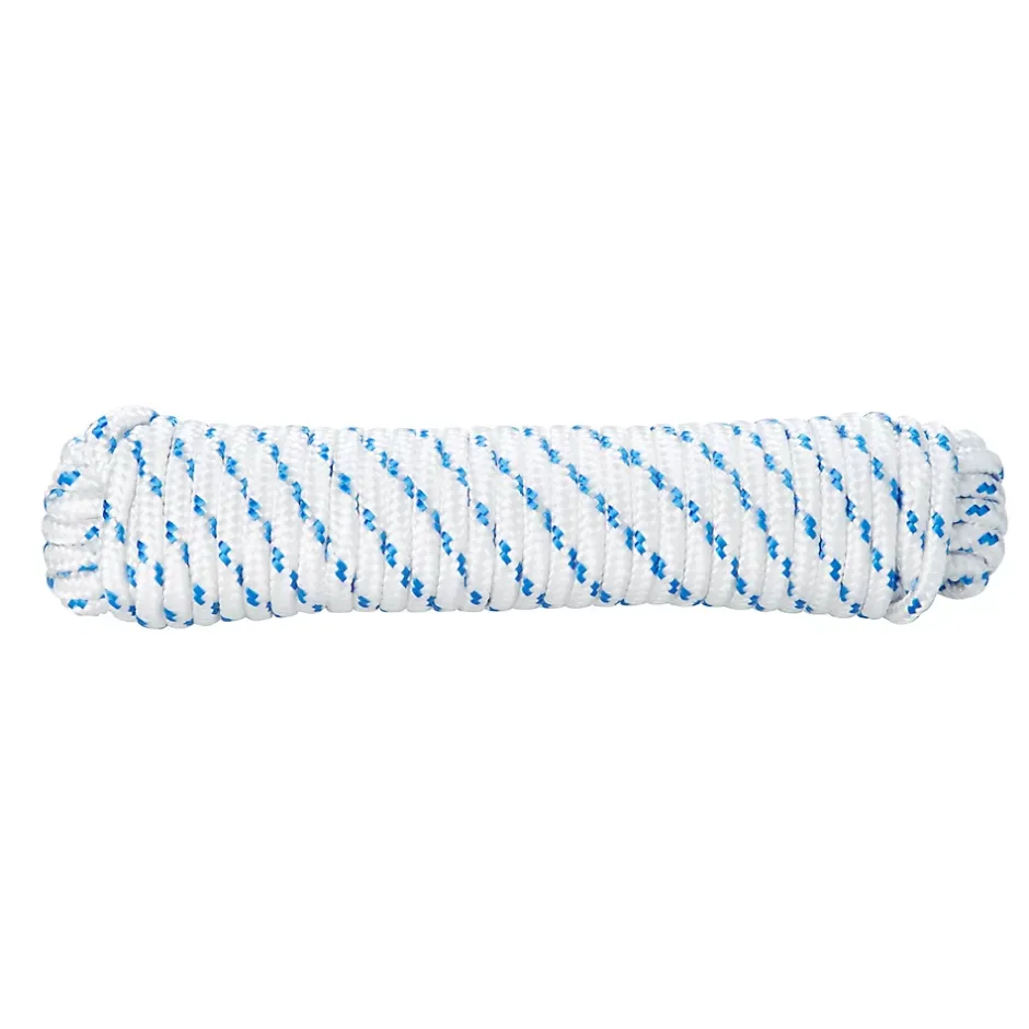 Corde tressée en polypropylène blanche et bleue ø8mm, 7.5 m^Diall Clearance