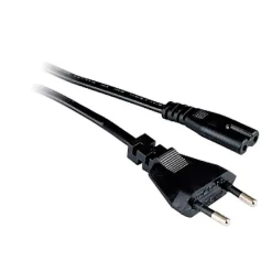 Cordon alimentation pour radio ou tondeuse 2x0,75A - 2P- 2,5A - 500W --Zenitech Online