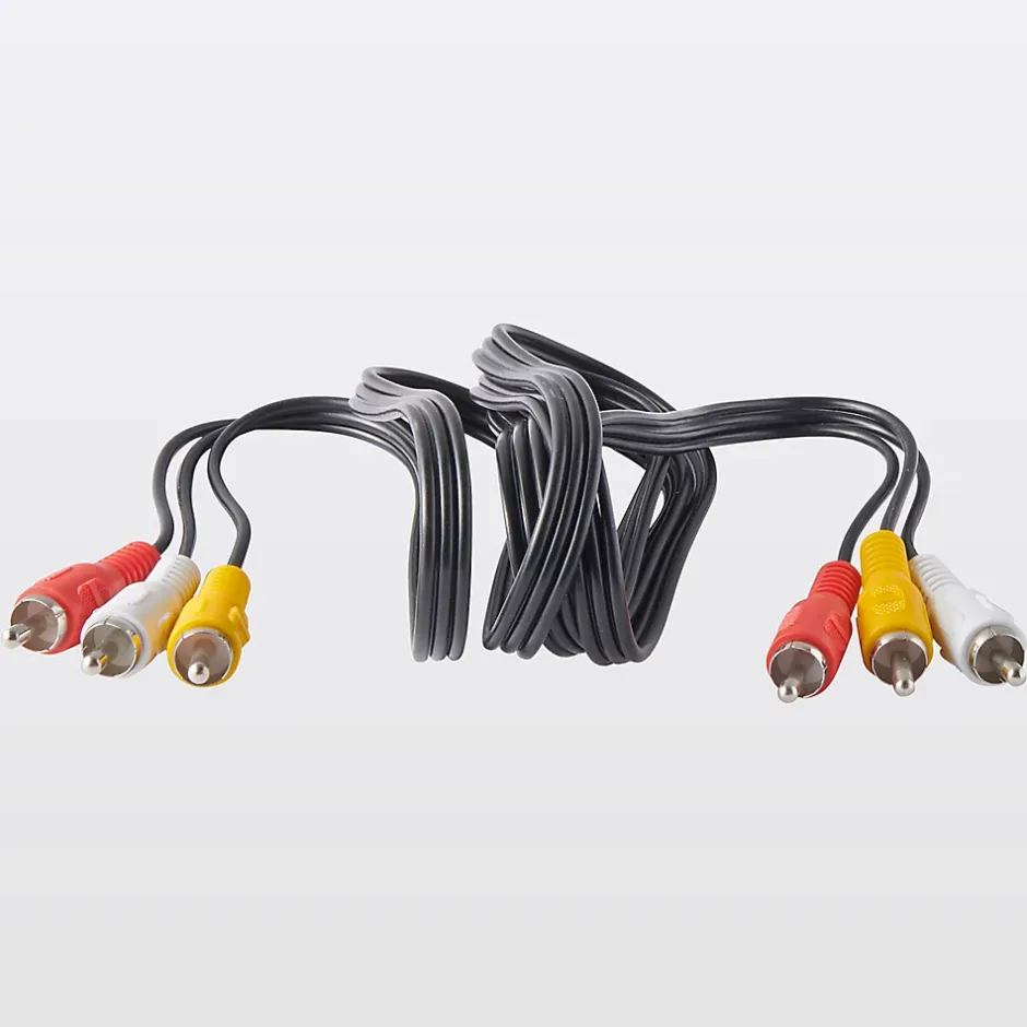 Cordon audio 3RCA Mâle / Mâle noir , 1.5 m-Blyss Outlet