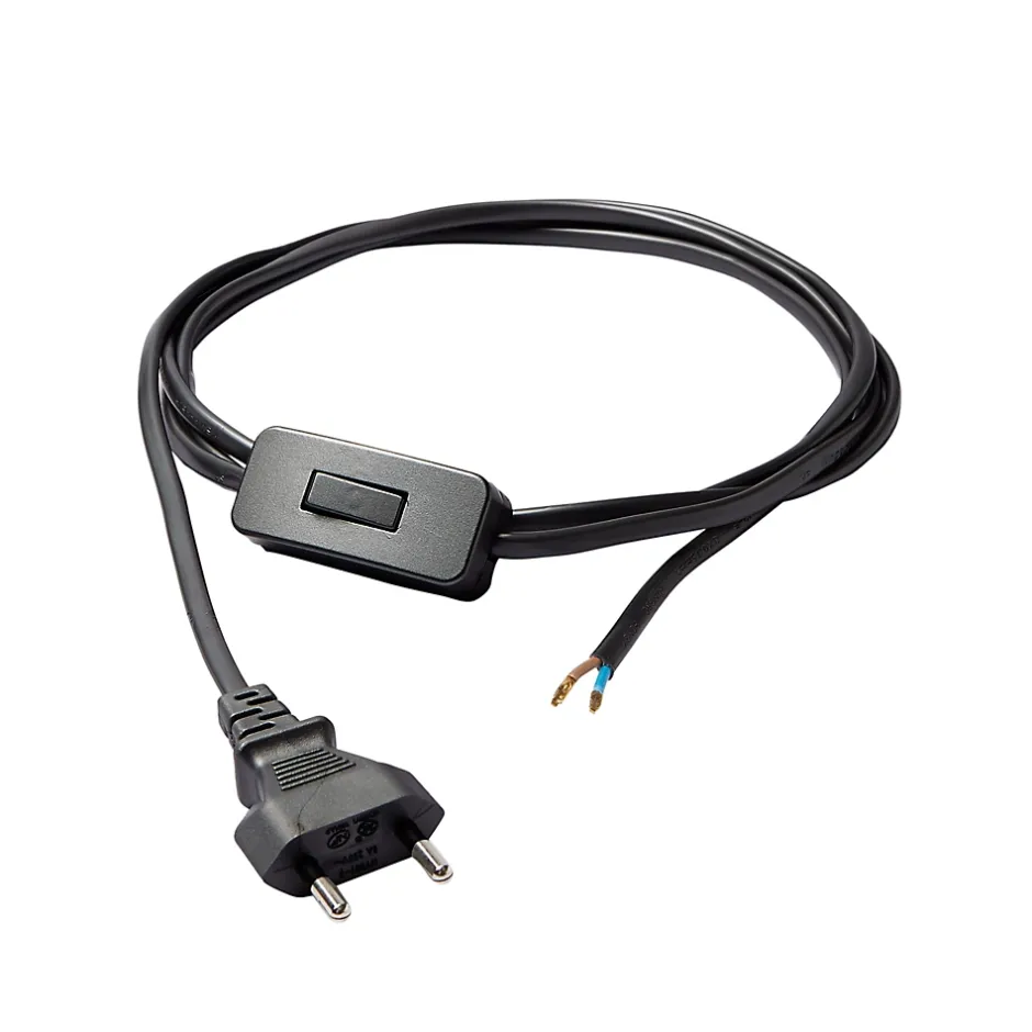 Cordon de lampe avec interrupteur noir 2m^Diall Clearance