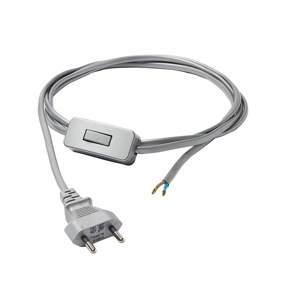 Cordon de lampe avec interrupteur métal 2m-Diall Online