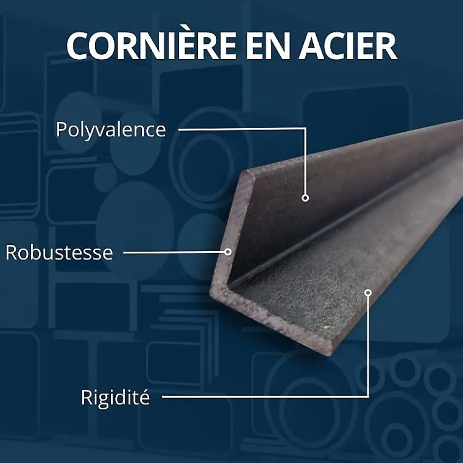 Corniere acier 35x35 ep 3.5 mm, Longueur : 3 metres --Comment Fer New