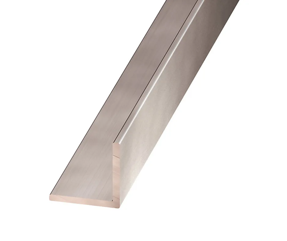 Cornière alu anodisé coloris inox 30 x 30 mm, 2 m-