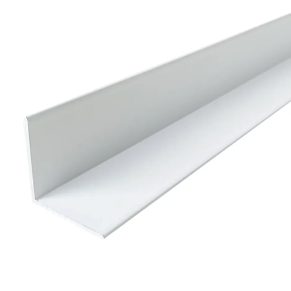 Cornière en alu 20mm x20mm x1.3mm, lg 1000mm (Laqué blanc)-Homewell Sale