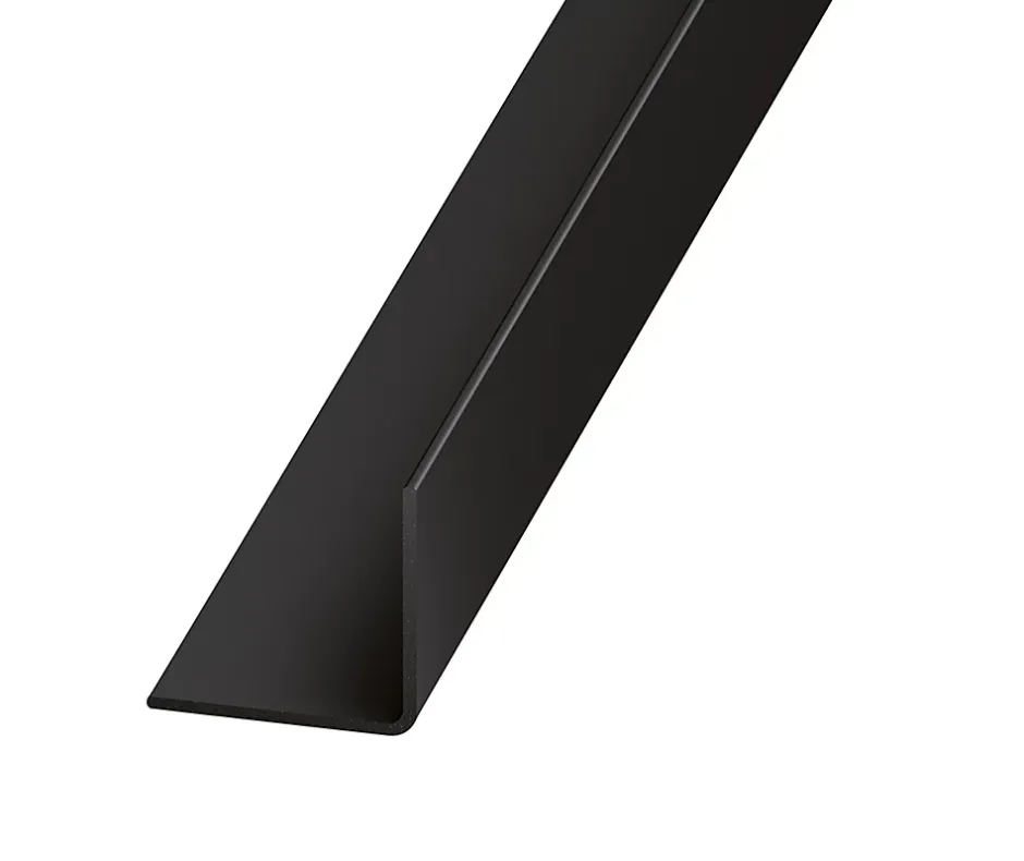Cornière PVC noir 15 x 15 mm, 2 m Polychlorure de vinyle (PVC)^ Hot