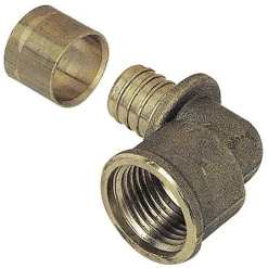 Coude femelle fixe et raccord à glissement PER D12 3/8'' - - 2307-12-12-Garis Hot