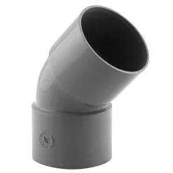 Coude pvc femelle femelle gris 45° ø40 mm^Fitt Hot