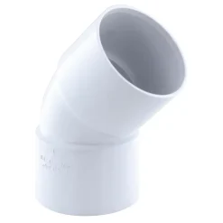 Coude pvc femelle femelle blanc 45° ø40 mm^Fitt New