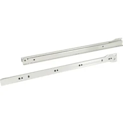 Coulisses à galets pour tiroirs, fixation en dessous, en acier époxy Diall L.45 cm- Sale