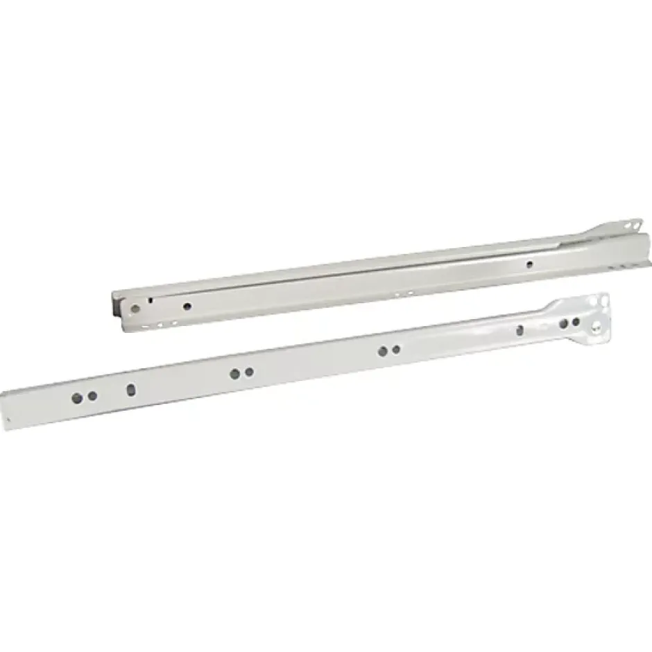 Coulisses à galets pour tiroirs, fixation dessous, en acier époxy Diall L.40 cm- Discount