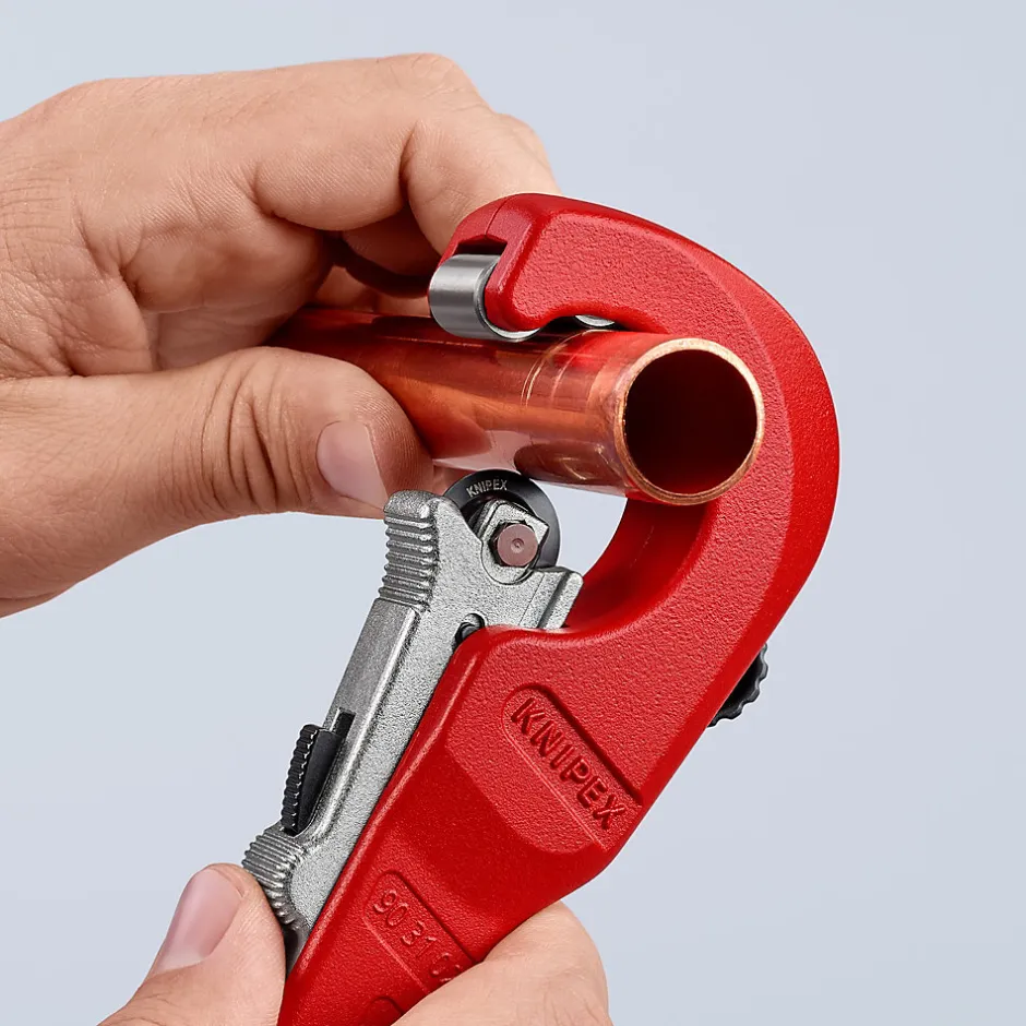 Coupe tube acier inoxydable Ø35 mm rouge et bleu^Knipex Best