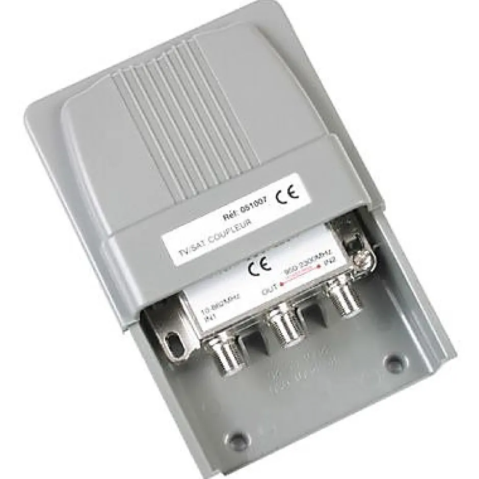 Coupleur TV/SAT blindé TNT 2 entrées-Optex Best