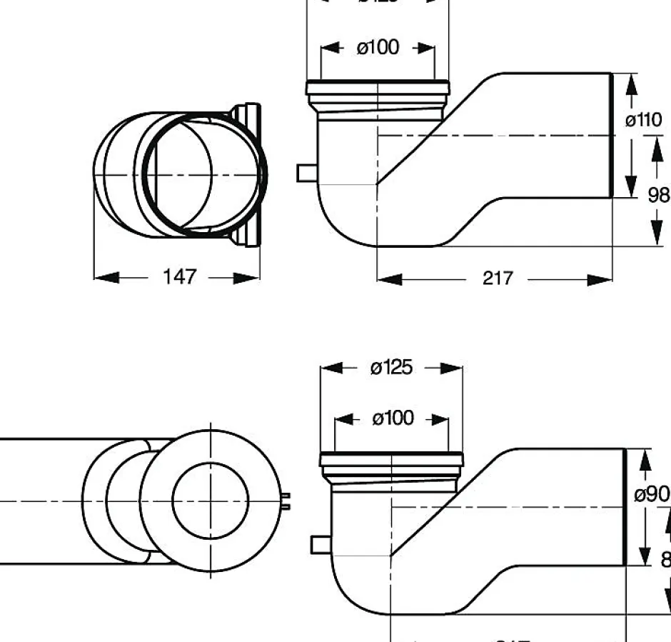 Courbe Technique Avec La Decharge A 90 Mm- Discount