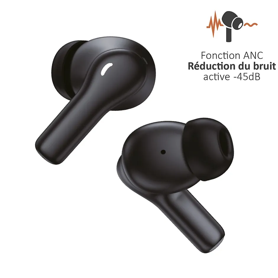 Écouteurs Bluetooth réduction bruit ANC -45dB, ENC -40dB et boitier de charge-Kyf Sale