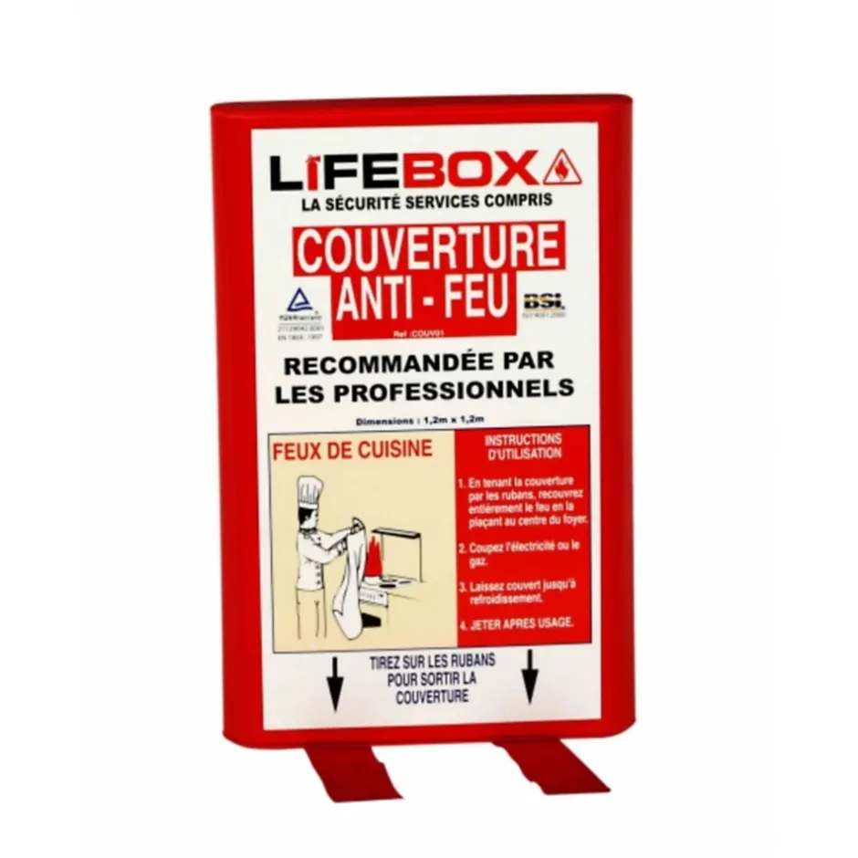Couverture anti-feu Lifebox 1.2 x 1.2 m- Discount