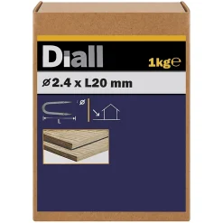 Crampillons en acier galvanisé 2,4x20 - 1kg-Diall Hot