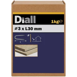 Crampillons en acier galvanisé 3x30 - 1kg-Diall Outlet