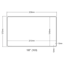 Écran de projection mural Väkhoga 100 pouces Full HD 4K 8K HDR gris en.casa-[En.Casa] Hot