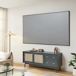 Écran de projection mural Väkhoga 100 pouces Full HD 4K 8K HDR gris en.casa-[En.Casa] Hot