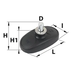 Crapaudine à visser pour portail Ø12mm Afbat noir-Afbat - Tb Industrie Sas