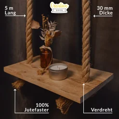 20m Corde de Jute Epaisseur 30mm - Personnalisation Possible Tous les 5m - Corde Solide - Torsadé Fibres Naturelles-Creative Deco Hot