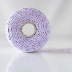 3mm x 200m Corde Macramé Violet Pastel - Fil de Coton et Polyester +/- 0.5 mm Épaisseur - 30 Plis - Ficelle Naturel^Creative Deco Discount