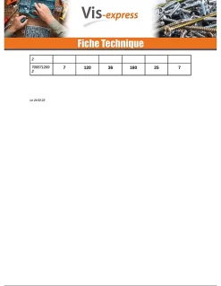 Crochet ARMOIRE 7X120 Filetée sur 36 Longueur total 160 Acier zingué - 100 pièces-Vis Express Sale