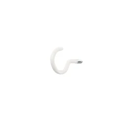 Crochet rond à visser en acier plastifié blanc 30x15 mm - 10 pièces^Diall