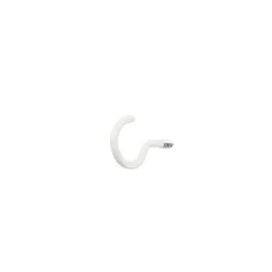 Crochet rond à visser en acier plastifié blanc 20x12 mm - 20 pièces-Diall Best