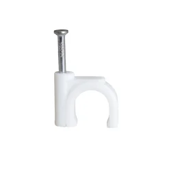 Crochets fixation / Clips de Câble ronds type FLOP fi 9 mm, blancs, boîte de 100 pcs^Horoz Electric Outlet