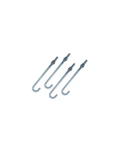 Crosse ancrage M18X357 Filetée sur 150 +2 Ecrou +2 Rondelle Acier zingué - 1 pièce-Vis Express Online