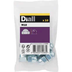 Écrous borgnes en acier zingué ø 10 - 10 pièces-Diall Hot