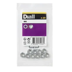 Écrous hexagonaux en acier inoxydable A2 ø 6 - 10 pièces-Diall Best