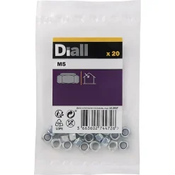 Écrous indessérables en acier zingué ø 5 - 20 pièces-Diall Best