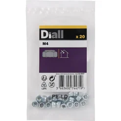 Écrous indessérables en acier zingué ø 4 - 20 pièces-Diall Hot