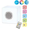 Cube décoratif avec Bluetooth 'Cube' en métal et plastique, avec changeur de couleur et LED intégrées-Näve Discount