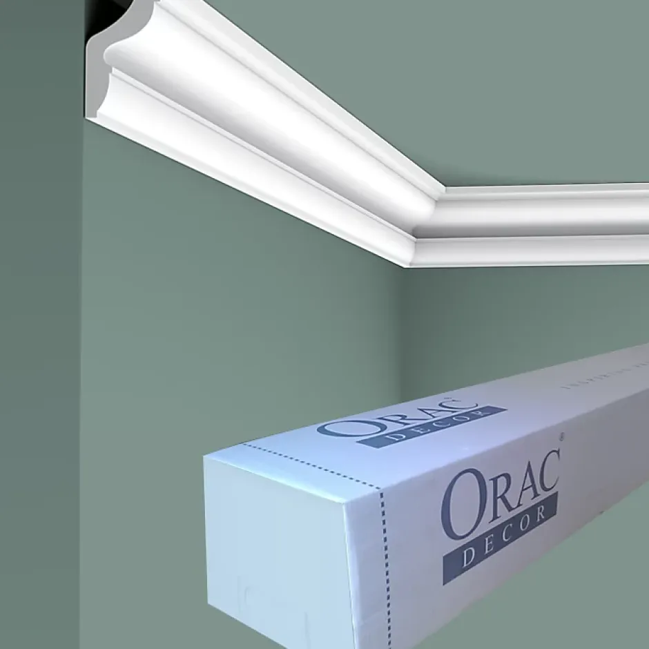 CX148 Corniche plafond - 4,5x3x200cm (h x p x L) - moulure décorative polymère Carton 8 pièces^Orac Decor New