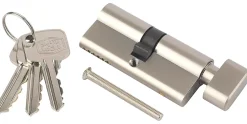 Cylindre à bouton laiton nickel satiné 30 x 30 mm-Smith & Locke Sale