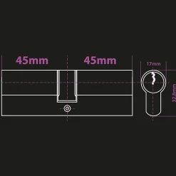 Cylindre 45/45 pour serrure connectée Lock - - 720113^Extel Clearance