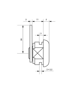 Cylindre batteuse avec came plate à 12h pour boîte aux lettres --Thirard Best