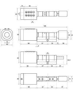 Cylindre connecté Intelock STUDY, taille ajustable, argent - INTELOCK-Thirard Hot