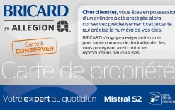 Cylindre débrayable mistral à 2 entrées 30x40 mm avec clés-Bricard Outlet