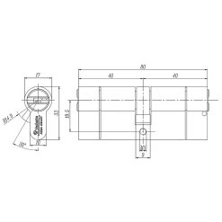 Cylindre de haute sécurité 40 x 40 mm-Vachette Online
