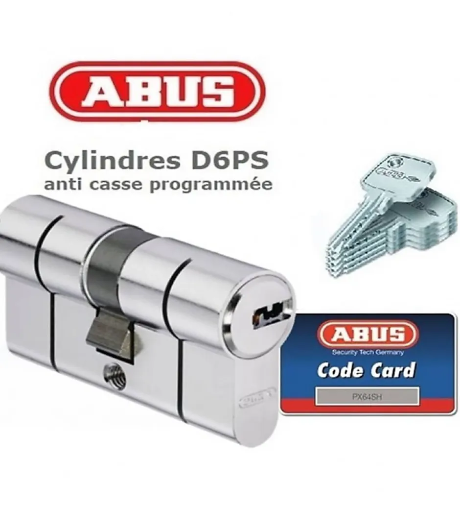 Cylindre de sécurité pour porte barillet 30 x 50 mm D6PS ABUS 5 clés^Autres Online