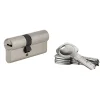 Cylindre de serrure à double entrée Tiger 6 Dynamic, 45x50mm, nickelé, anti-arrachement, anti-perçage, 5 clés -^SP Outlet