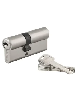 Cylindre de serrure double entrée Trafic 6, 30x40mm, anti-arrachement, anti-perçage, nickel, fonction urgence 5 clés --Thirard New