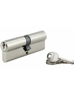 Cylindre de serrure double entrée SA, 45x45mm, anti-arrachement, nickel, vis 45mm 3 clés --Thirard Best