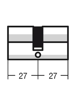 Cylindre de serrure double entrée Ecopro, 27x27mm, aluminium, anti-arrachement, 3 clés, laiton -^SP Clearance