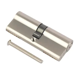 Cylindre laiton nickel satiné 35 x 35 mm^Smith & Locke Online